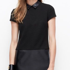 Ann Taylor Loft Faux Leather Shirtdress